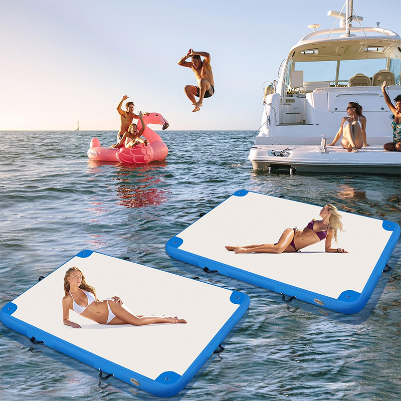 XHYCPY Inflatable Lake Float for Adults, Multi-Person Inflatable Swim Deck with None-Slip Surface, Swimming Water Platform, Floating Island - Dock - Raft for Pool & Beach, Lake, River Fun