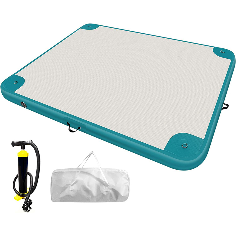 XHYCPY Inflatable Dock Platform for Lake, Inflatable Floating Dock Inflatable Dock Platform Floating Island Raft with None-Slip Surface, Air Pump, Carry Bag for Lake Ocean