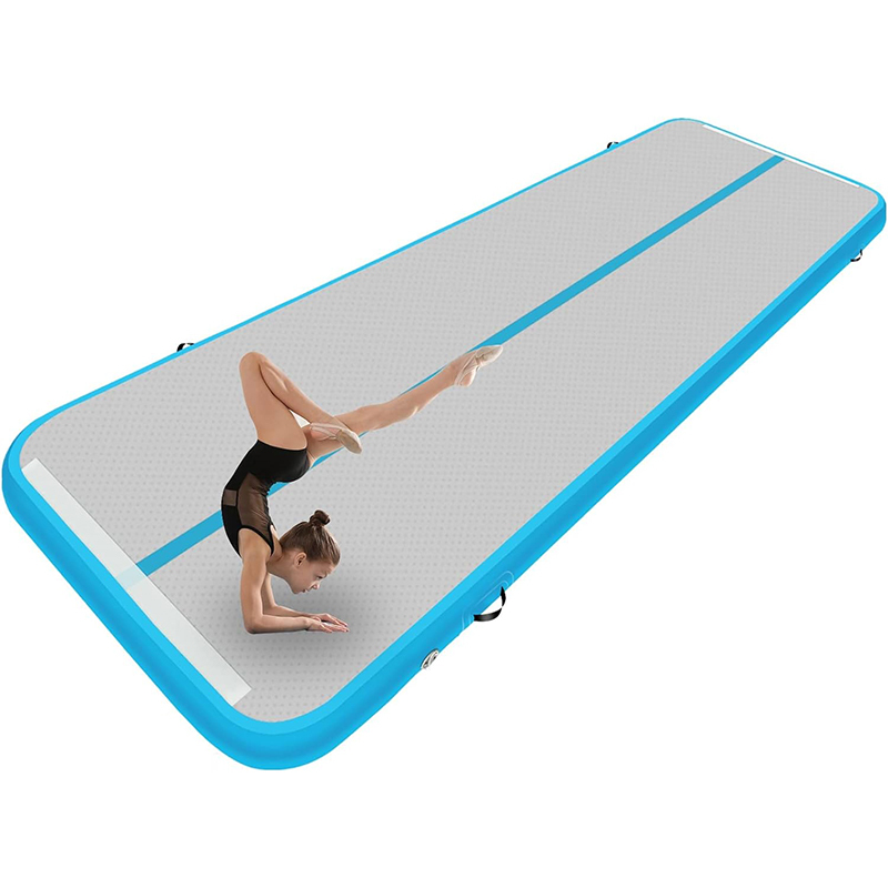 XHYCPY Inflatable Air Gymnastics Mat 10ft/13ft/16ft/20ft Tumbling Mat with Electric Pump 4.3ft Extra Wide 4 Inches Thich Tumble Track for Home Use/Training/Cheerleading/Yoga/Water