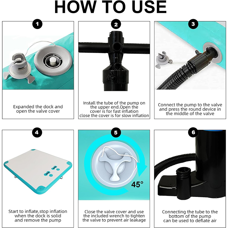 XHYCPY Inflatable Floating Dock Air Dock Platform Floating Island Raft with None-Slip Surface for Pool Beach Ocean