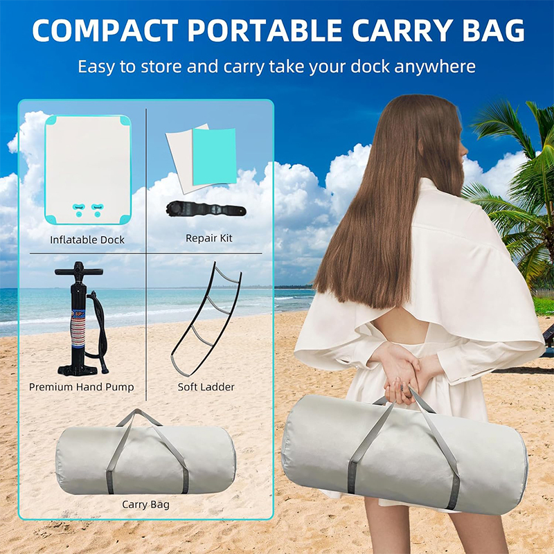 XHYCPY Inflatable Floating Dock Air Dock Platform Floating Island Raft with None-Slip Surface for Pool Beach Ocean