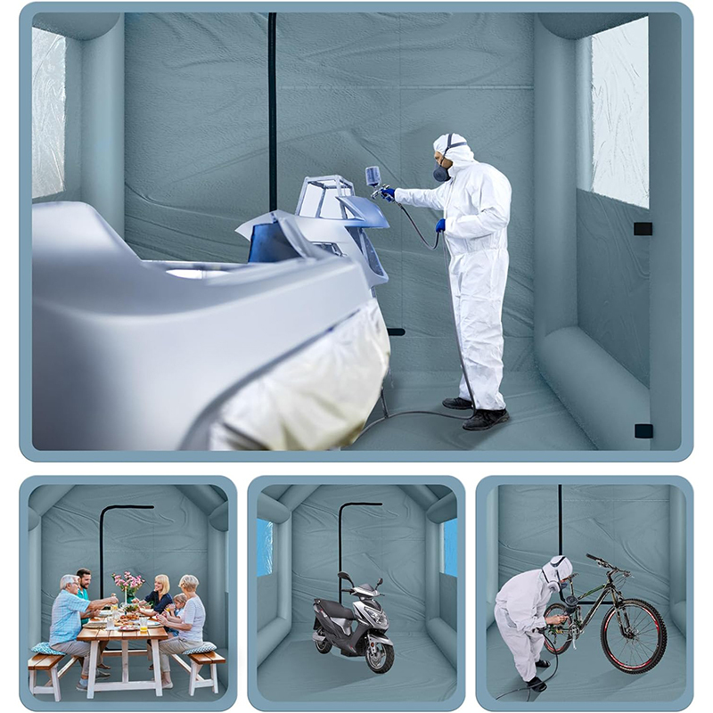 XHYCPY Inflatable Paint Booth 20 x 13.5 x 9.7ft Portable Inflatable Spray Booth Tent with 1100W Blower for DIY Spray Car Parts Painting