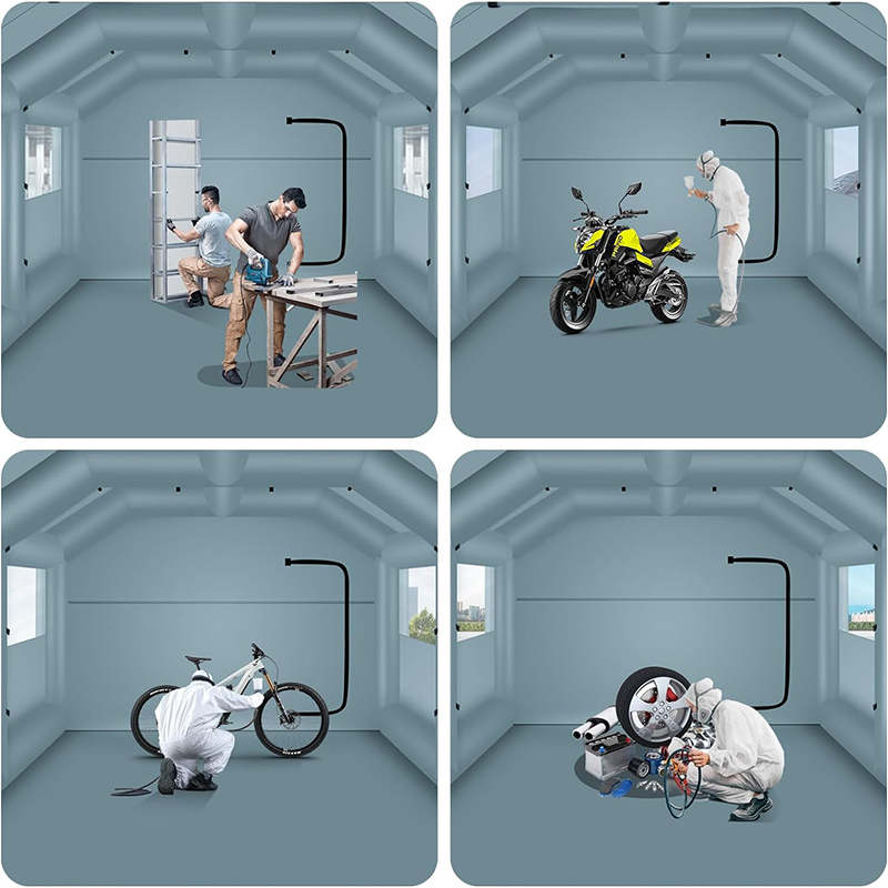 XHYCPY Inflatable Spray Booth with One Blower 1100W, Airbrush Paint Booth Blow up Tents for Camping Auto Car Parking Workstation Club