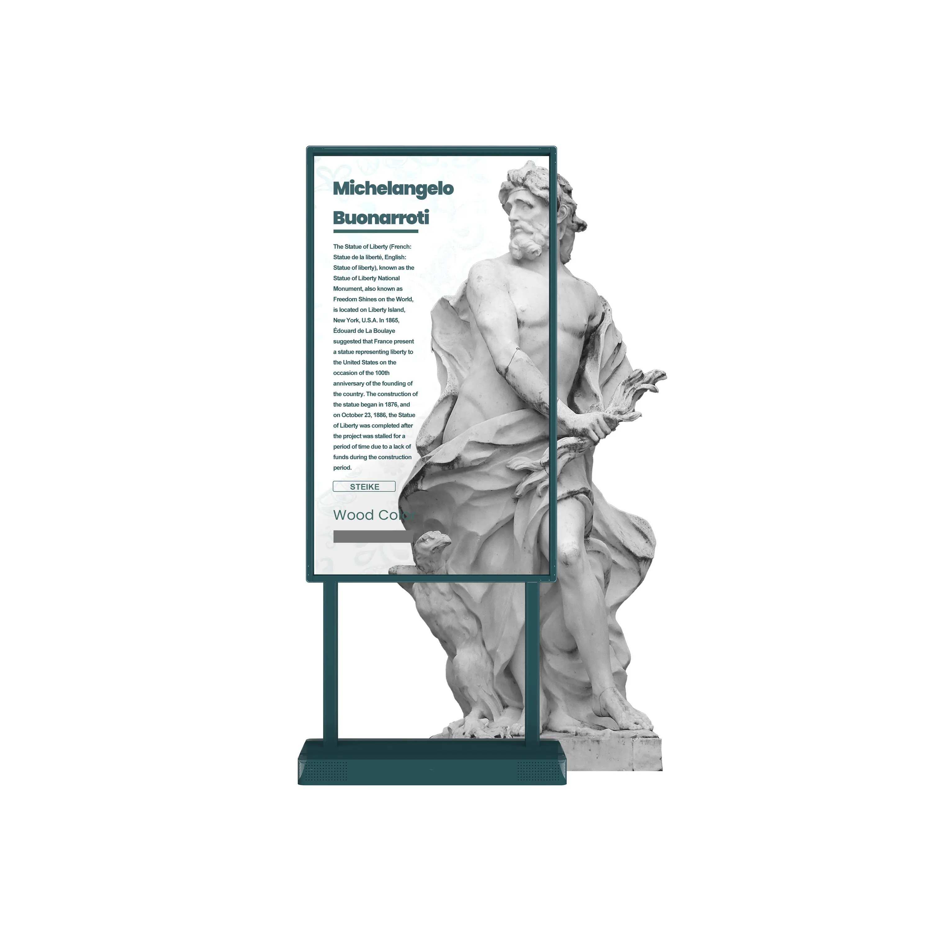 55-Inch AI Touch Transparent OLED Totem