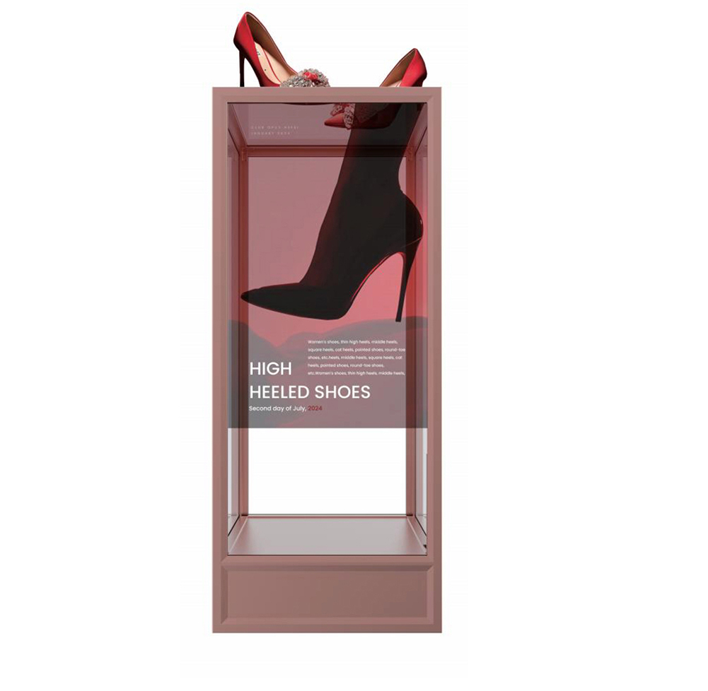 30-Inch OLED transparent display cabinet