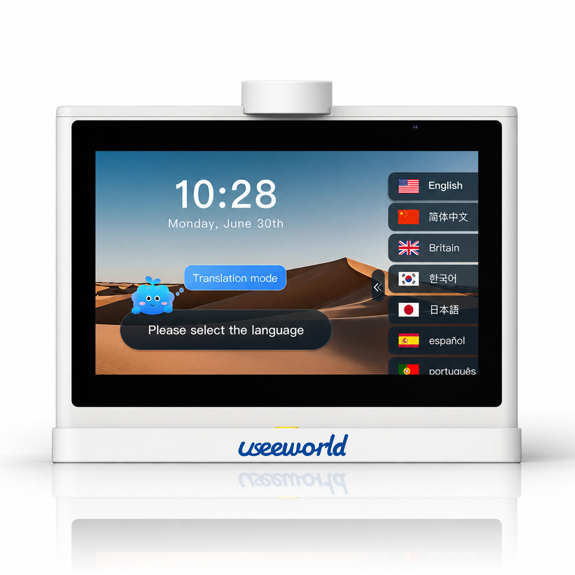 10.1 Inch Desktop Dual Screen Ai Translator with IPS Touch Panel