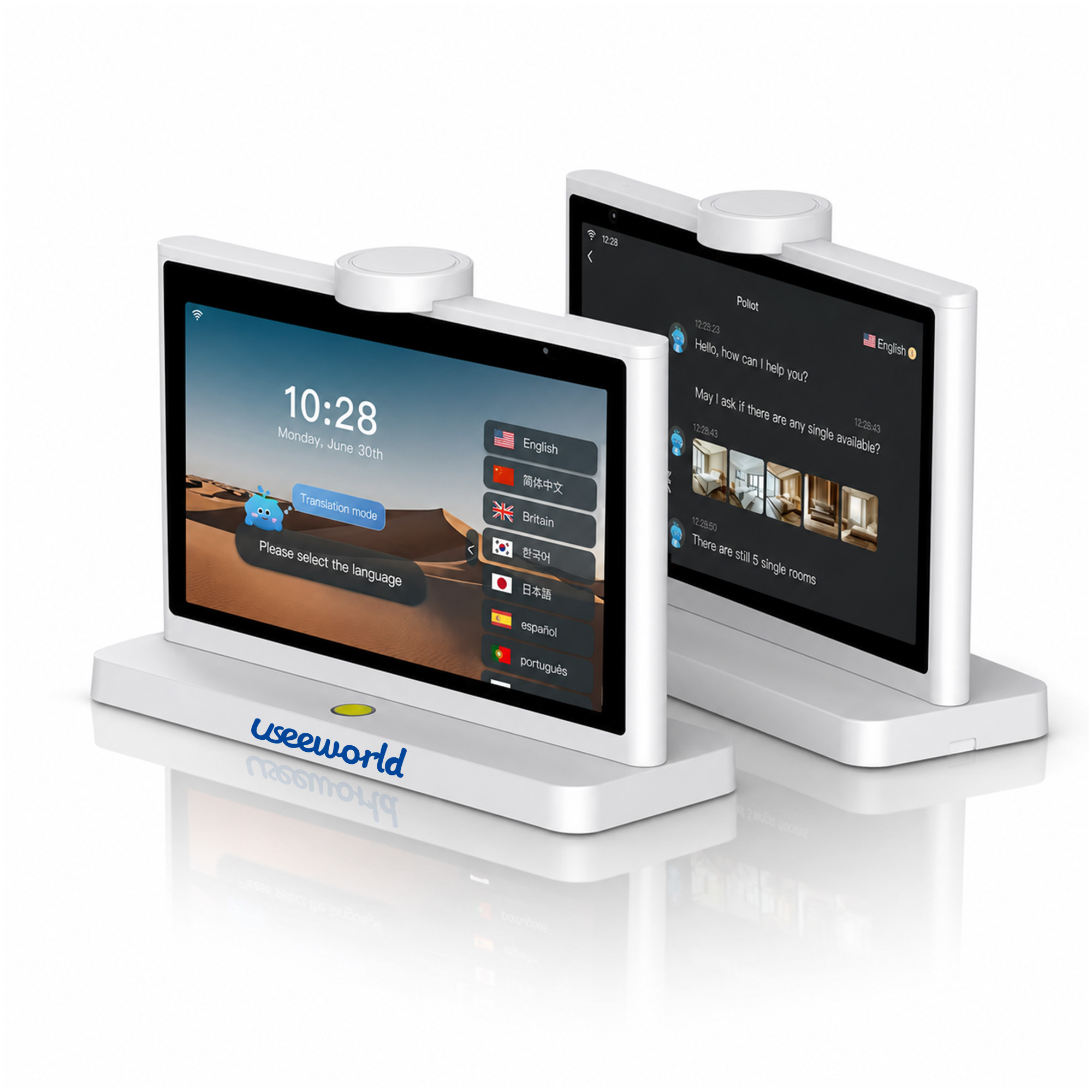 10.1 Inch Desktop Dual Screen Ai Translator with IPS Touch Panel