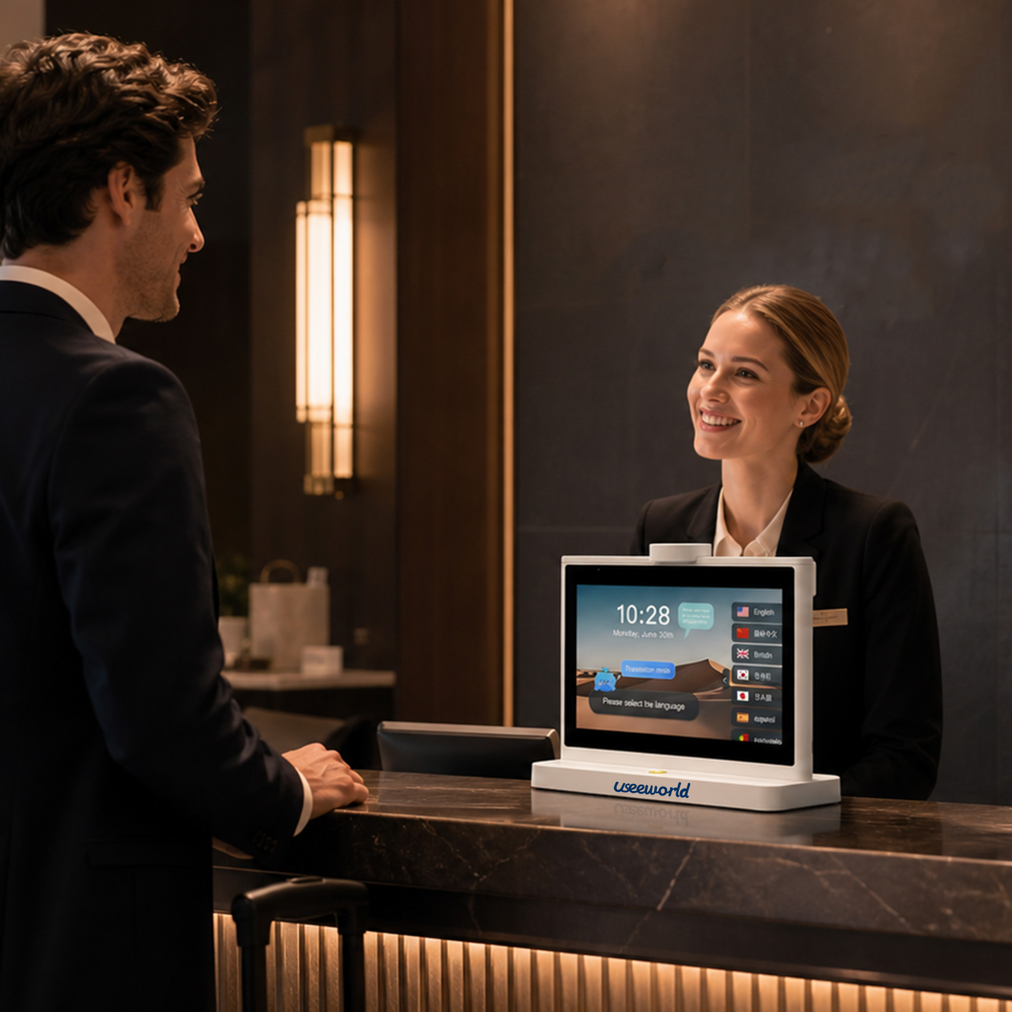 10.1 Inch Desktop Dual Screen Ai Translator with IPS Touch Panel