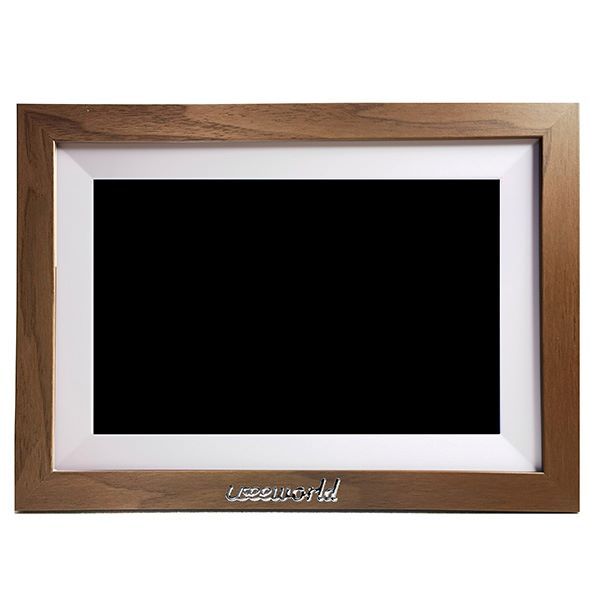 10-Inch Digital Photo Frame – Walnut Wood Grain