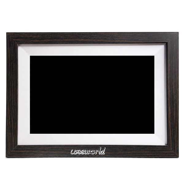 10-Inch Digital Photo Frame – Walnut Wood Grain