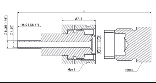 CGA/DISS | 45 SERIES COMPLETE CONNECTORS (NIPPLE, NUT, GASKET AND BLANK PLUG)