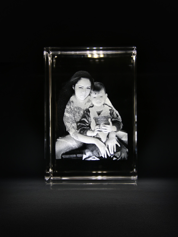 Thanks Mom with Custom Mother's Day Gifts 3D Crystal Rectangle