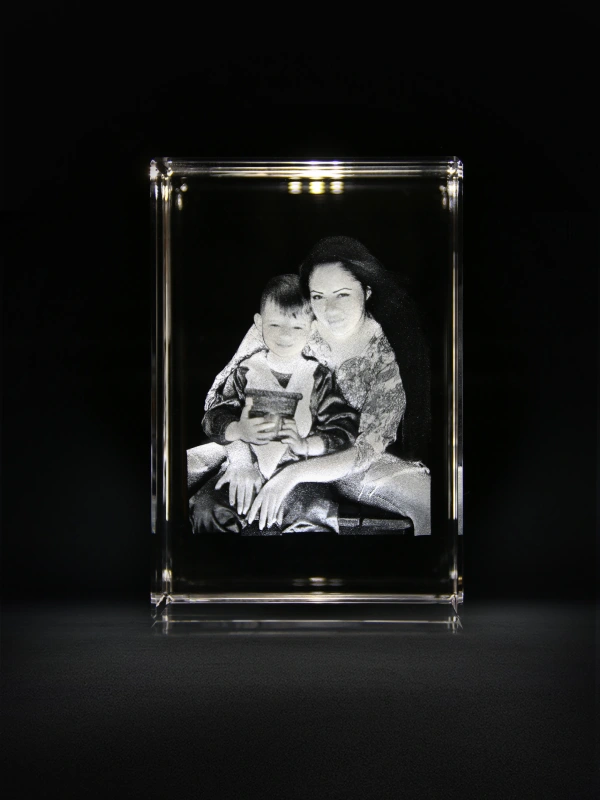 Thanks Mom with Custom Mother's Day Gifts 3D Crystal Rectangle