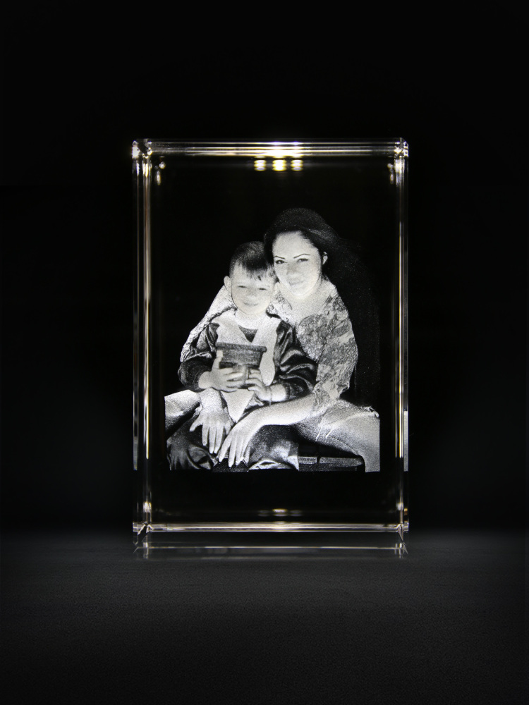 Thanks Mom with Custom Mother's Day Gifts 3D Crystal Rectangle