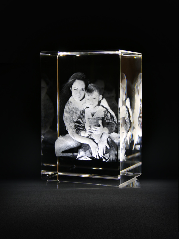 Thanks Mom with Custom Mother's Day Gifts 3D Crystal Rectangle