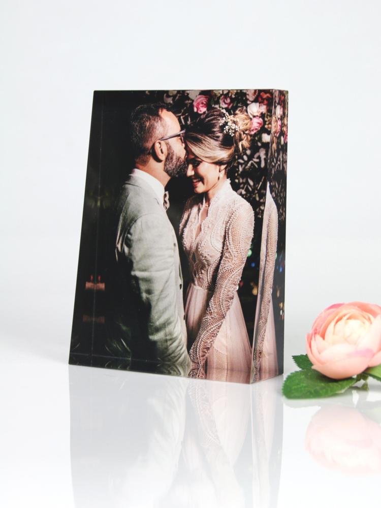 Personalized Anniversary Wedding Color-Printed Crystal Portrait Gifts Surprise Gift for Your Love