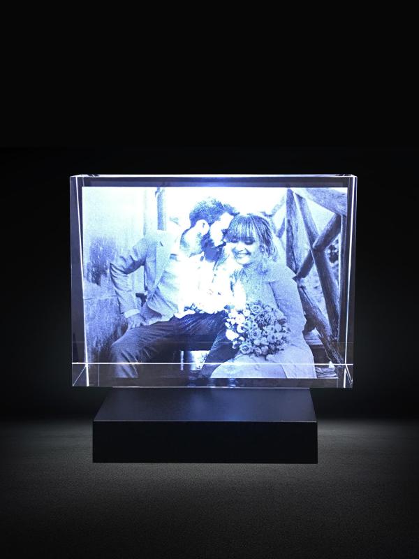 Wedding Gifts 2D Crystal Plate Landscape for Valentine's Day 3D Anniversary Picture in Glass