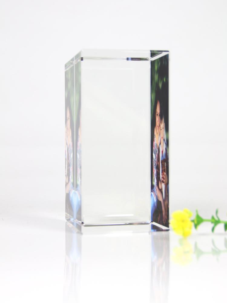 Personalized Mother's Day Gifts Crystal Cube Color-Printed Photo Crystal Frame