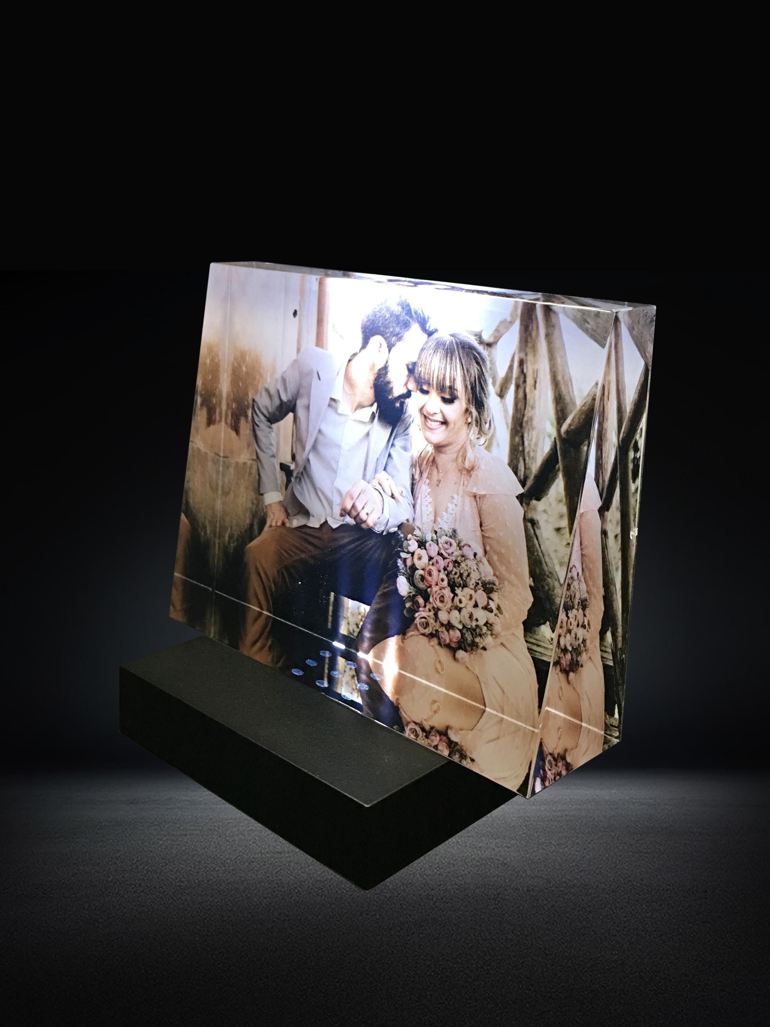 Crystal Photo Frame Color-Printed Crystal Landscape Personalized Crystal Picture for Birthday Gifts