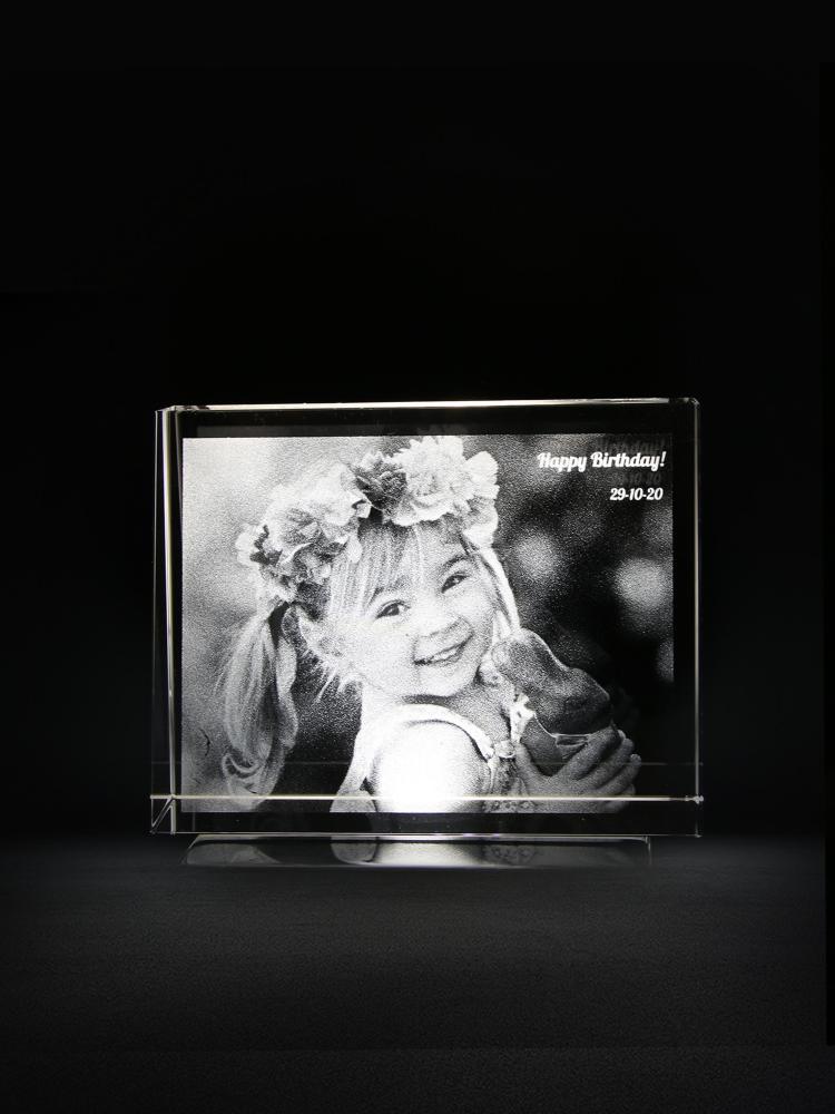 Family Holiday Birthday Anniversary Photo Landscape Unique Custom Gifts for Kids Crystal Memento