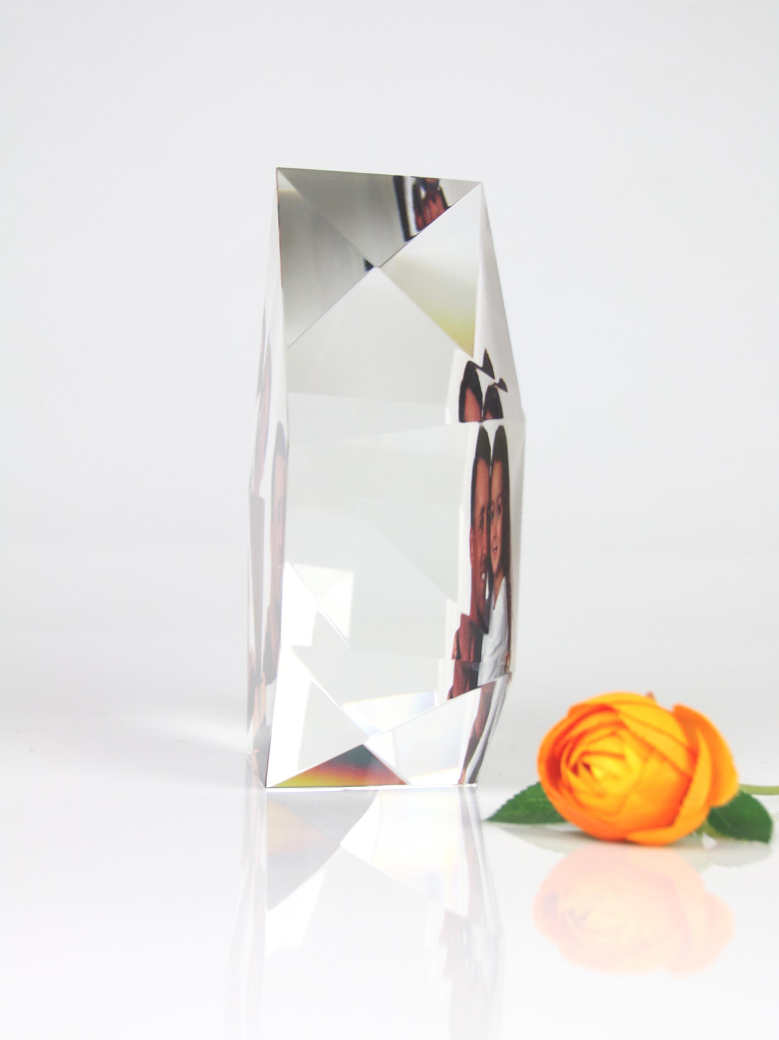 Crystal Personalized Father's Day Gifts Custom Photo Frame Color-Printed Crystal Prestige