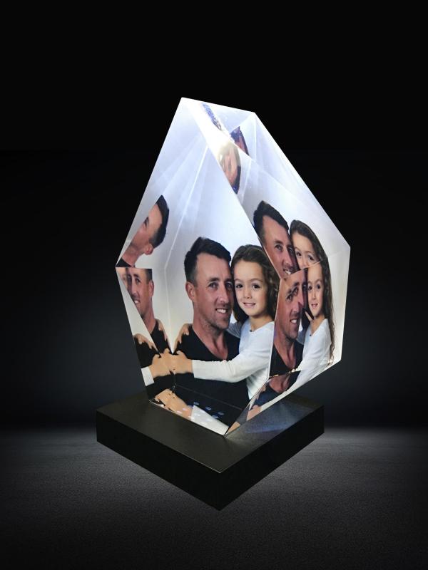 Crystal Personalized Father's Day Gifts Custom Photo Frame Color-Printed Crystal Prestige