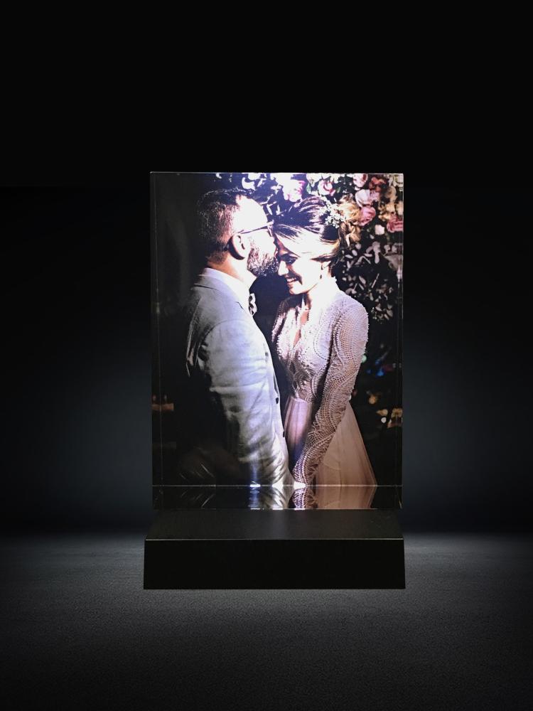 Personalized Anniversary Wedding Color-Printed Crystal Portrait Gifts Surprise Gift for Your Love