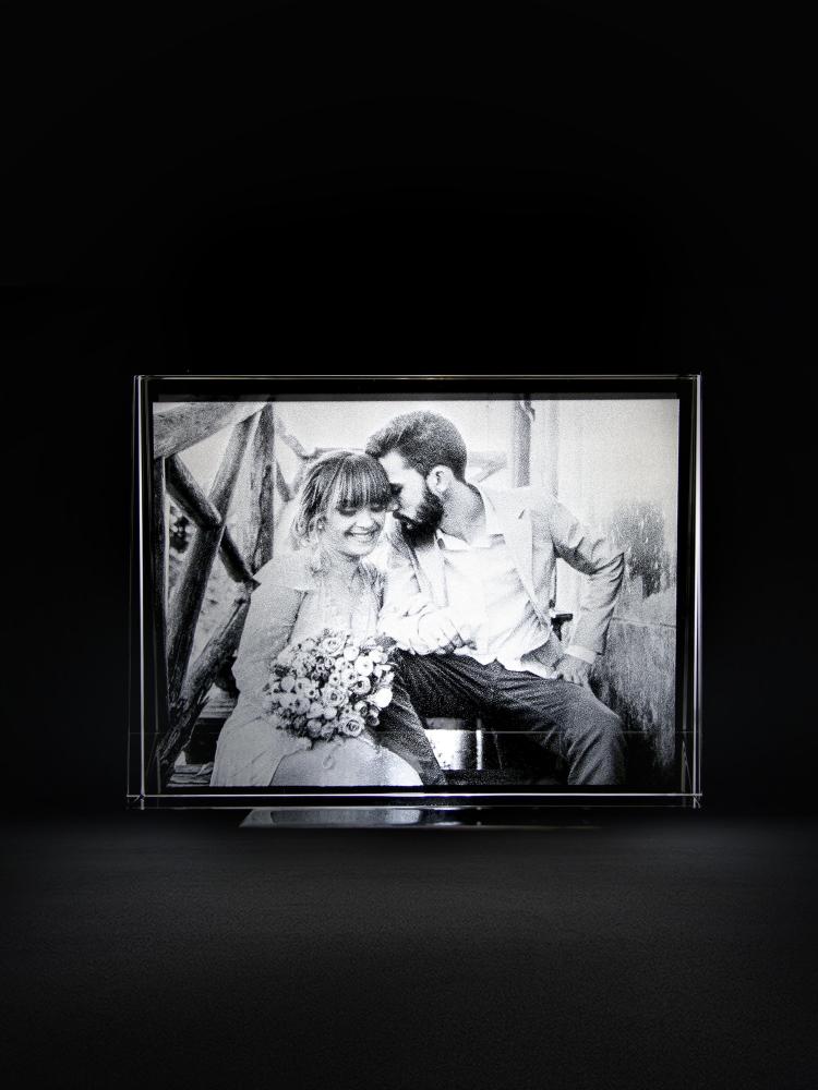 Wedding Gifts 2D Crystal Plate Landscape for Valentine's Day 3D Anniversary Picture in Glass