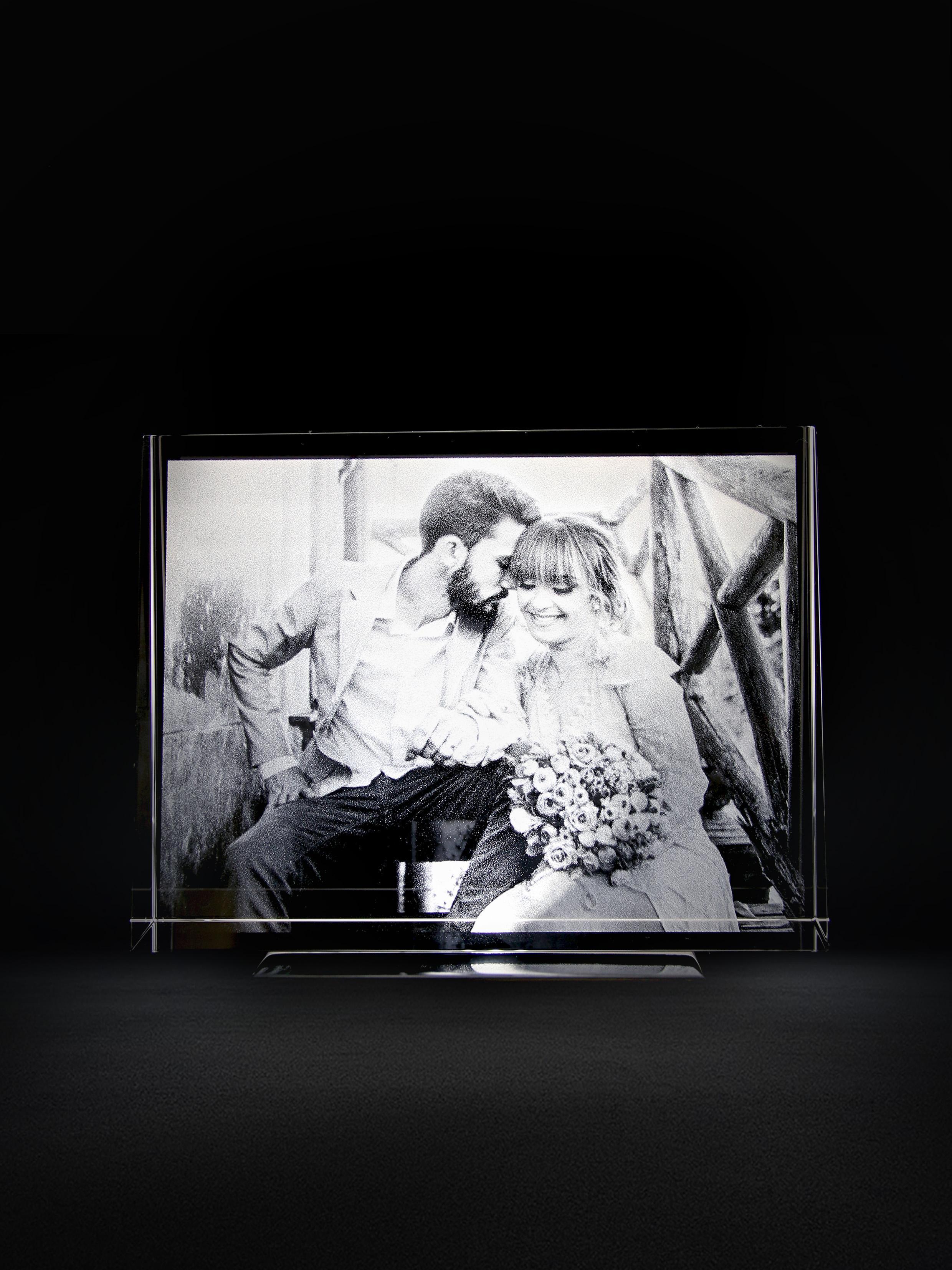 Wedding Gifts 2D Crystal Plate Landscape for Valentine's Day 3D Anniversary Picture in Glass