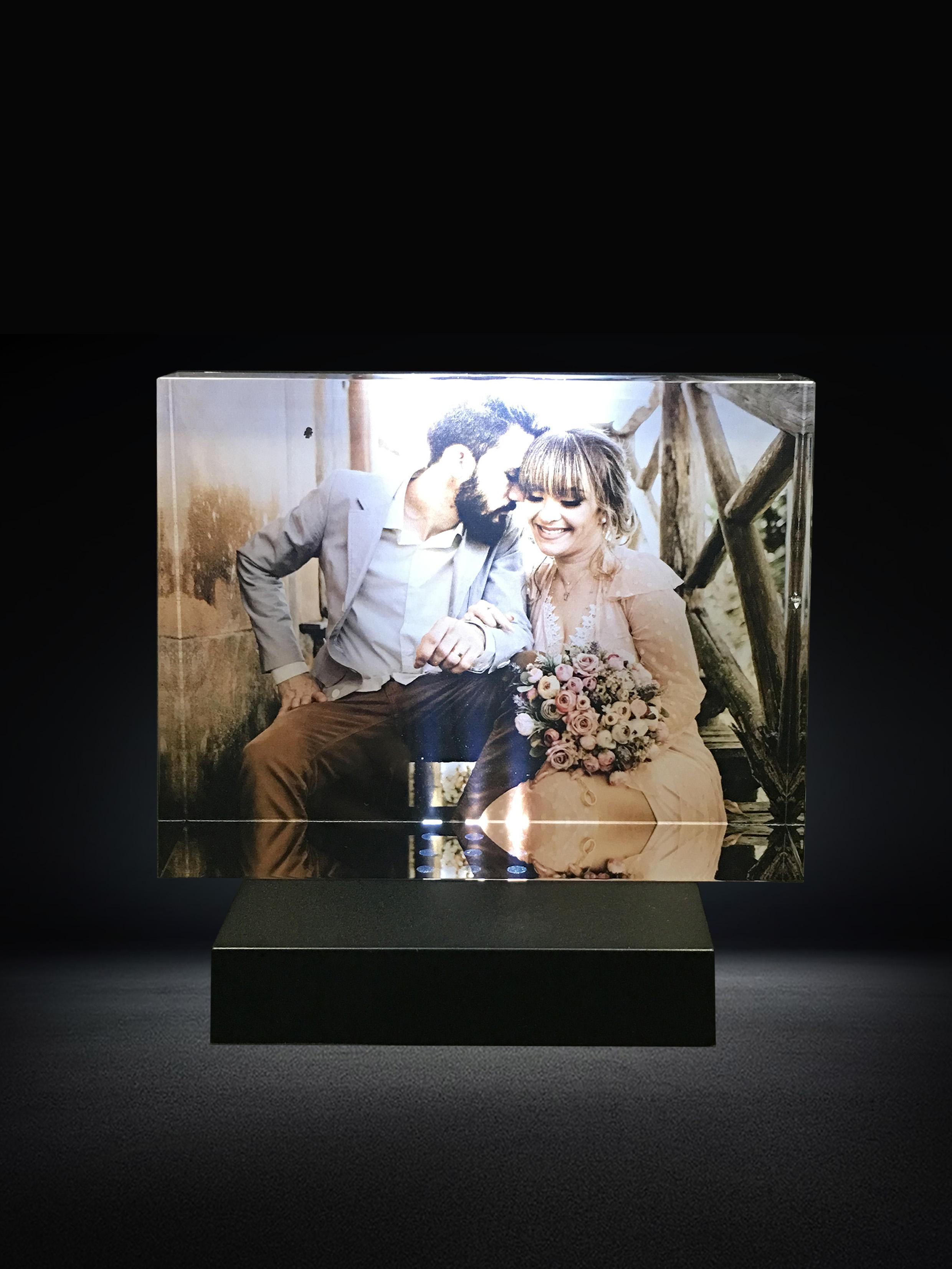 Crystal Photo Frame Color-Printed Crystal Landscape Personalized Crystal Picture for Birthday Gifts