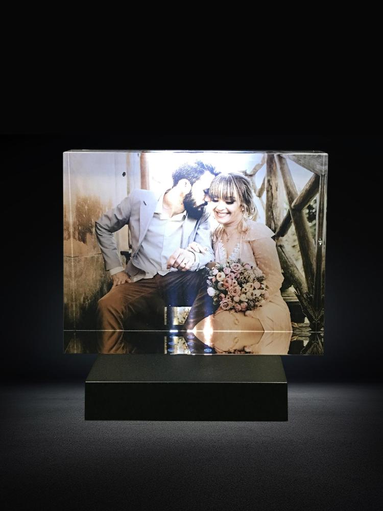 Crystal Photo Frame Color-Printed Crystal Landscape Personalized Crystal Picture for Birthday Gifts