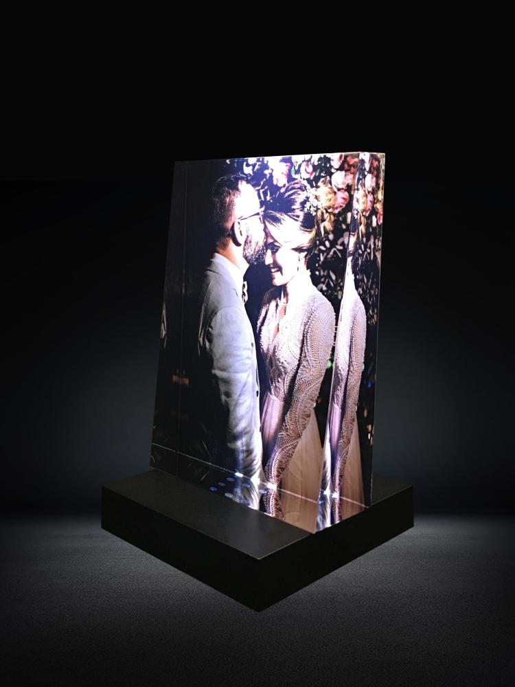 Personalized Anniversary Wedding Color-Printed Crystal Portrait Gifts Surprise Gift for Your Love