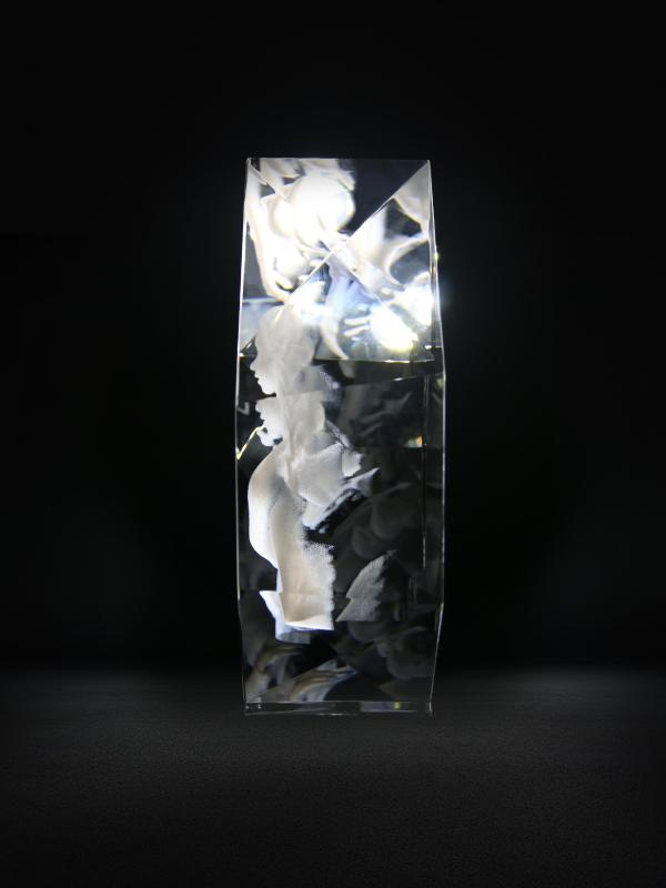 Custom Father's Day Gifts 3D Crystal Prestige for Your Hero Personalized Image Etched in Glass