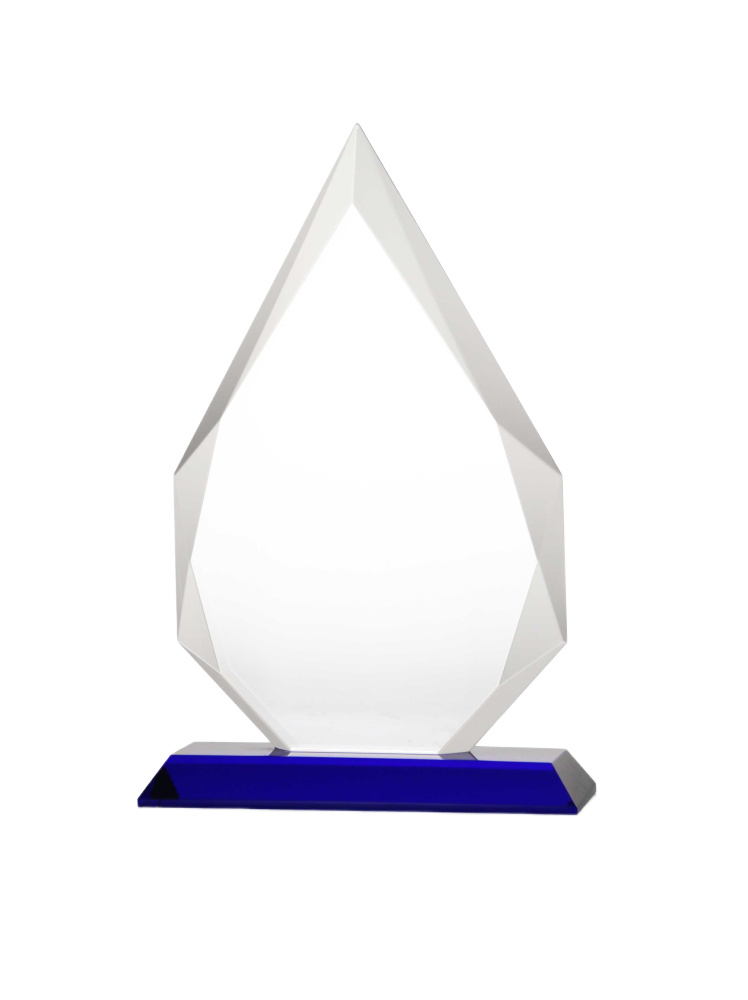 Pastor Installation Gift Plaque Blue Base Clear Crystal Peak Trophy Thank You Pastor and First Lady Gifts Ideas
