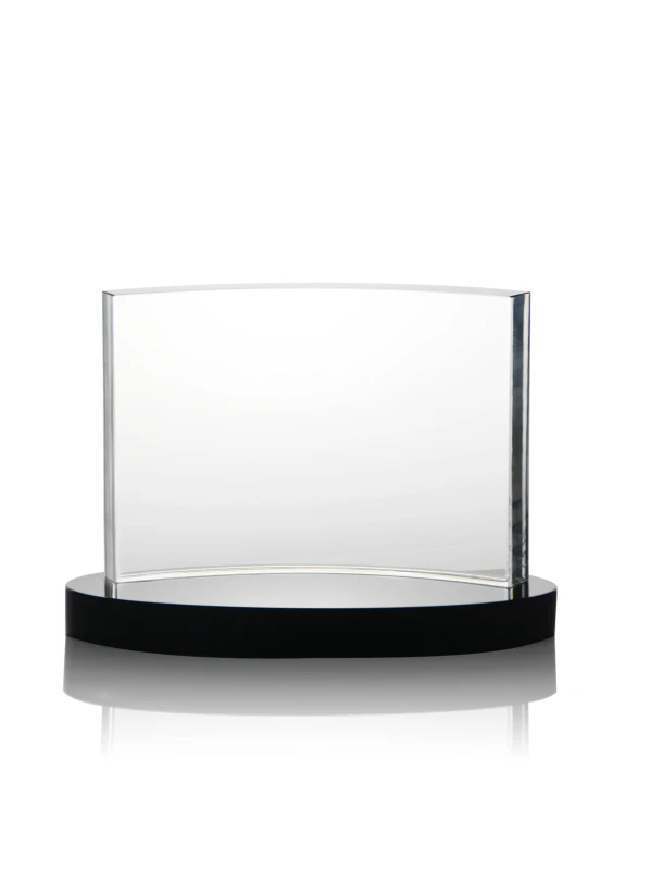 Pure Crystal Rectangle Teacher Retirement Awards Gifts with Black Base