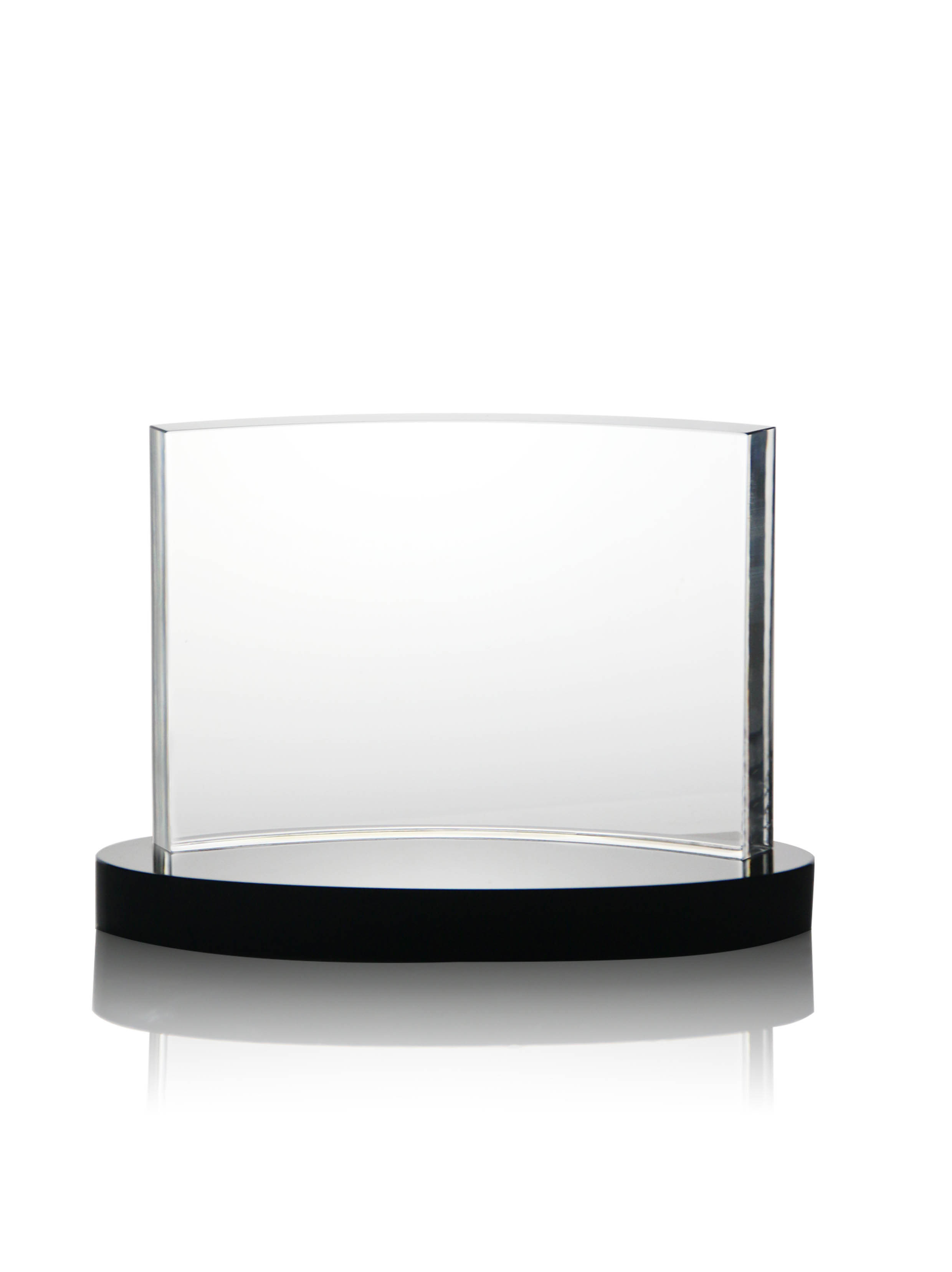 Pure Crystal Rectangle Teacher Retirement Awards Gifts with Black Base