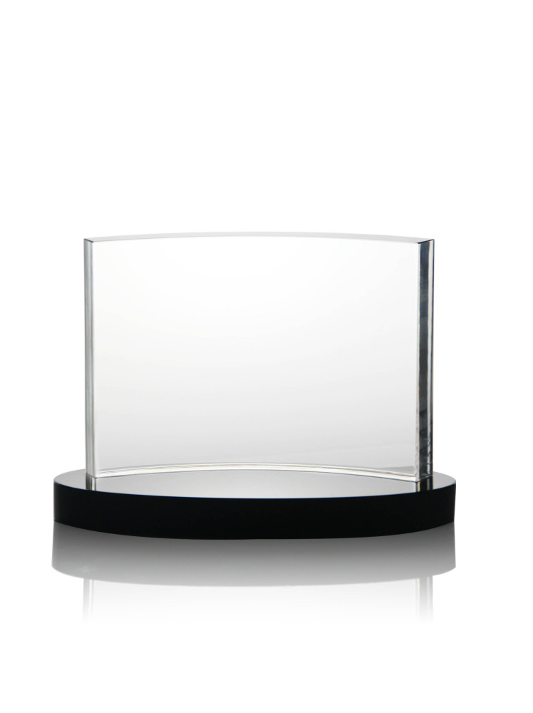 Pure Crystal Rectangle Teacher Retirement Awards Gifts with Black Base