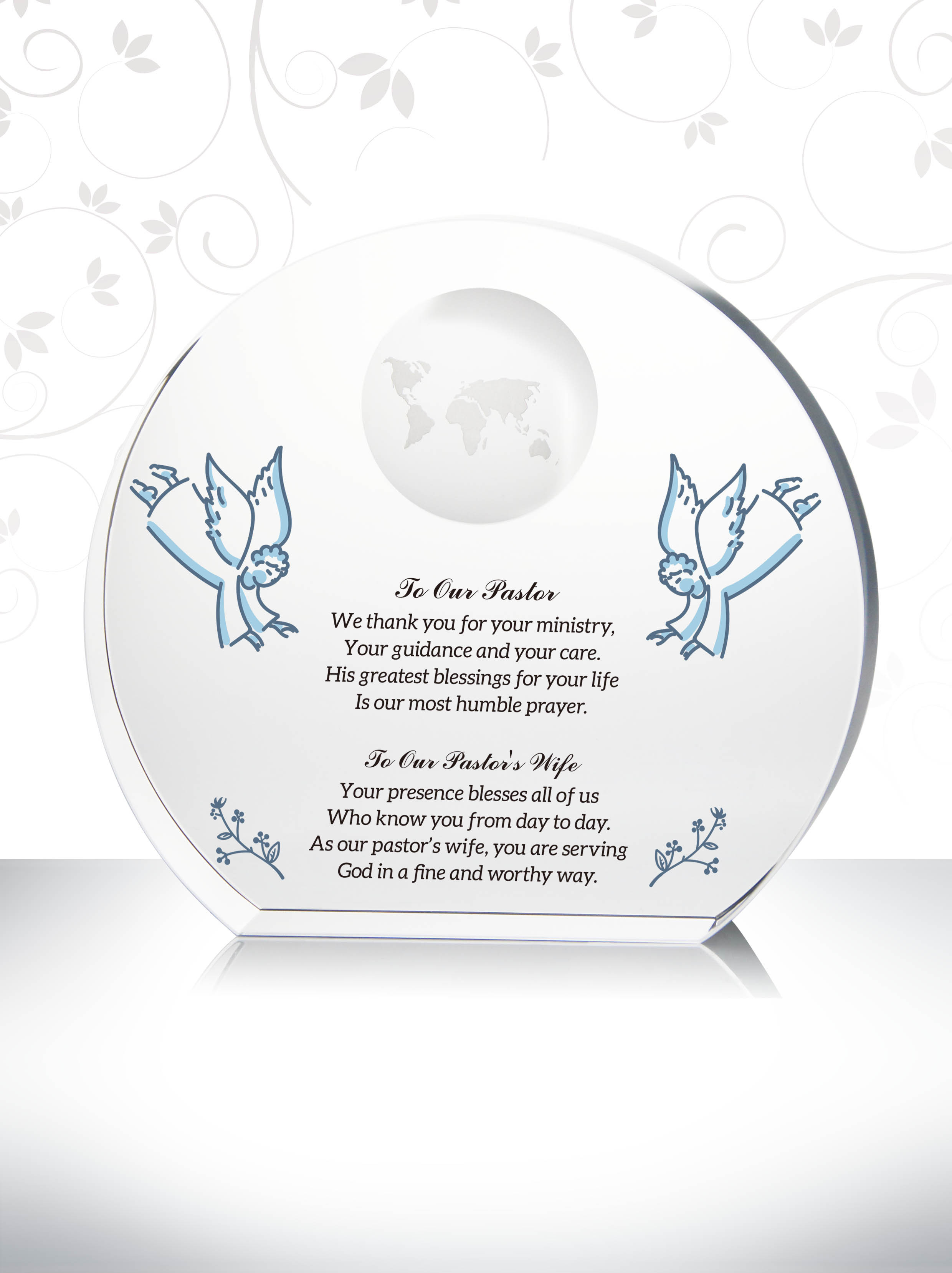 Circle Pastor & Wife Anniversary Award 10th Year Wedding Anniversary Custom Birthday Gifts for Pastors