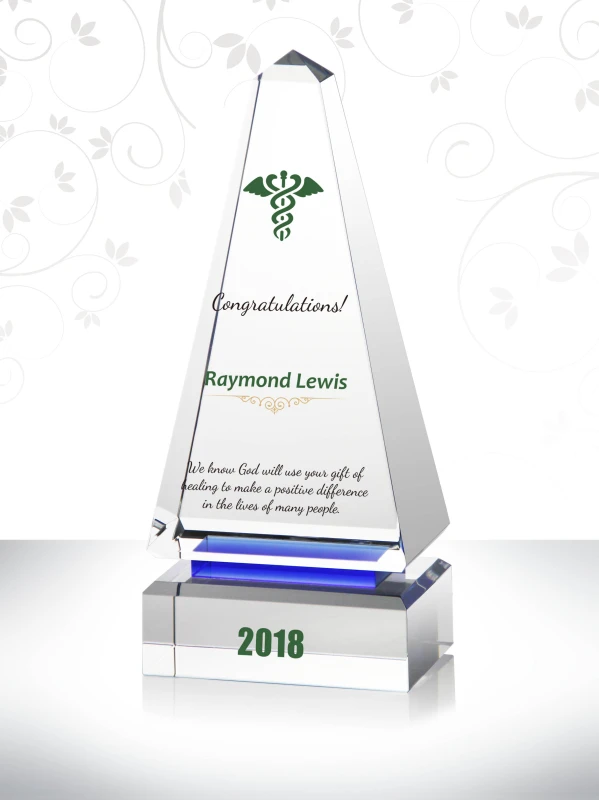 Clear Crystal Tower Nurse Graduation Congratulation Trophy