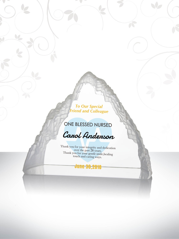 Mountain Retiring Nurse Thank You Gift Memento Plaque