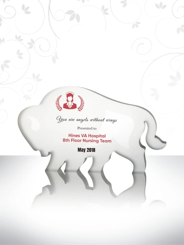Bull Shape Crystal Nurse Outstanding Recognition Trophy Gift