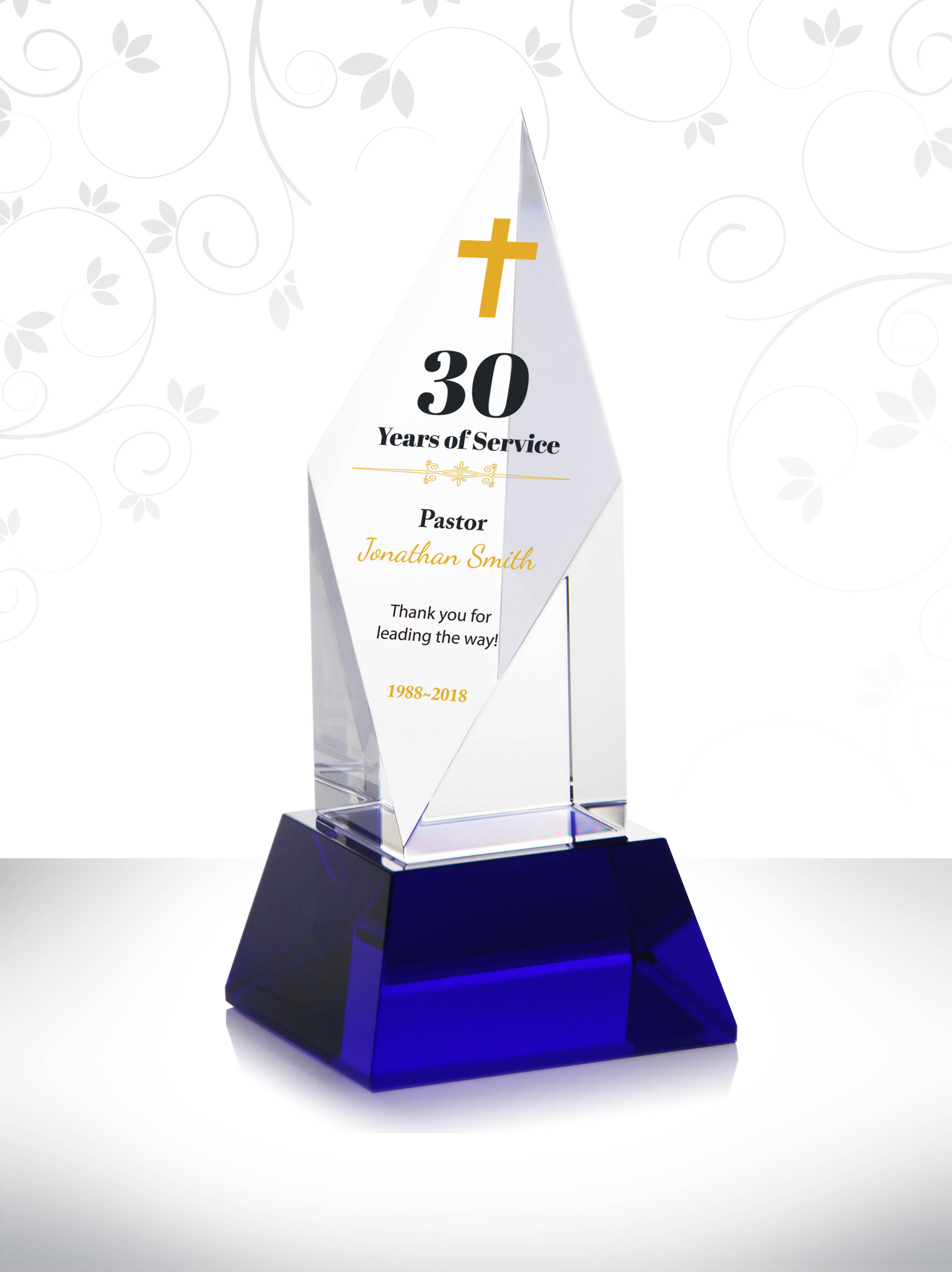 Pastoral Diamond  Anniversary Plaque Award Ideas for Pastor Anniversary Programs Pastor Celebration Mementos