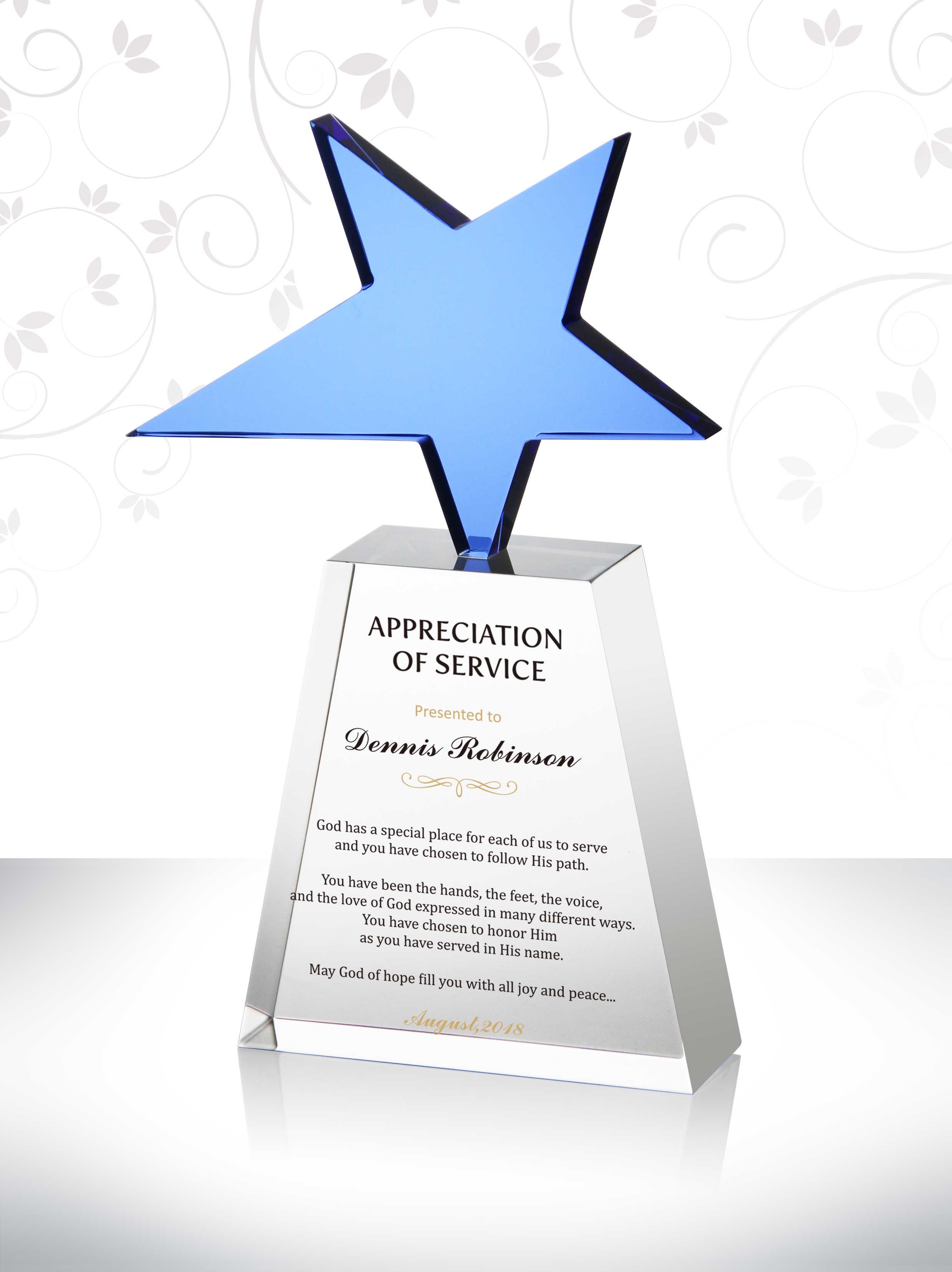 Pastor Appreciation Plaque Tribute to Pastor Custom Crystal Plaque for Happy Pastor Appreciation Month