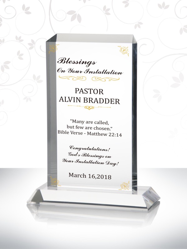 Custom Crystal Gifts for Pastor Installation 50th Anniversary Plaques for Pastor's Birthday Pastor Tribute Ideas