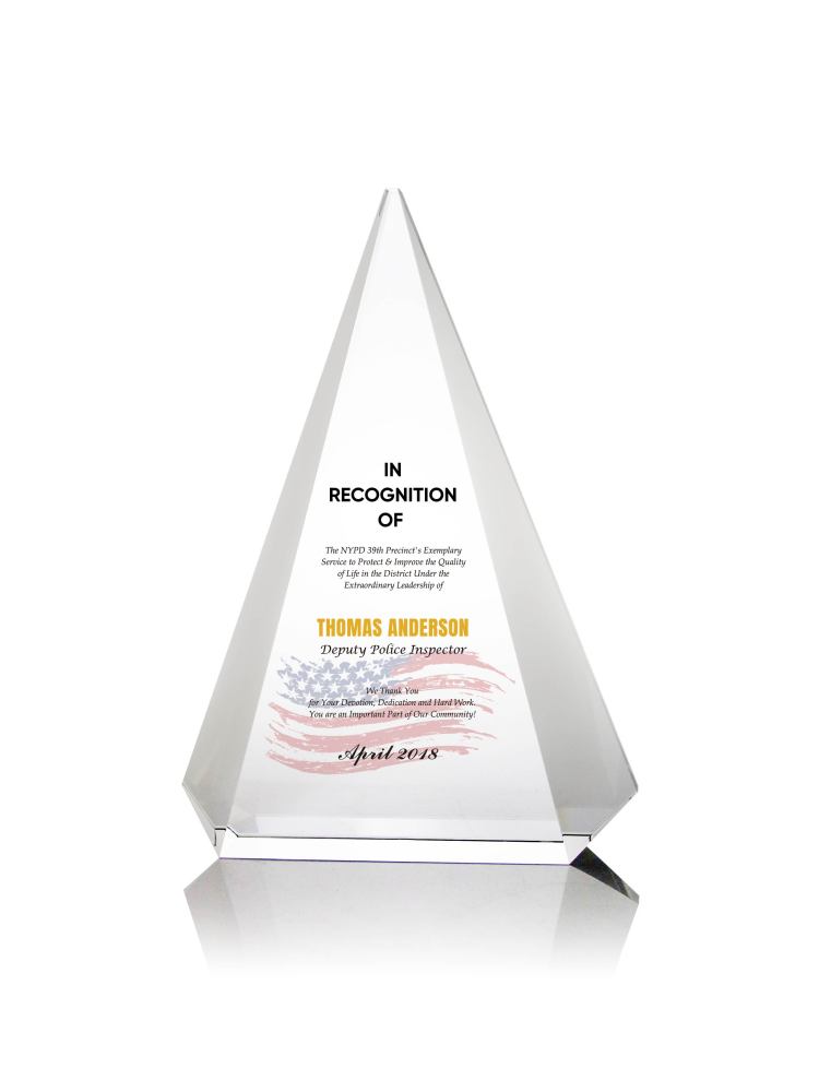Pure Crystal Peak Police Appreciation Awards Gifts