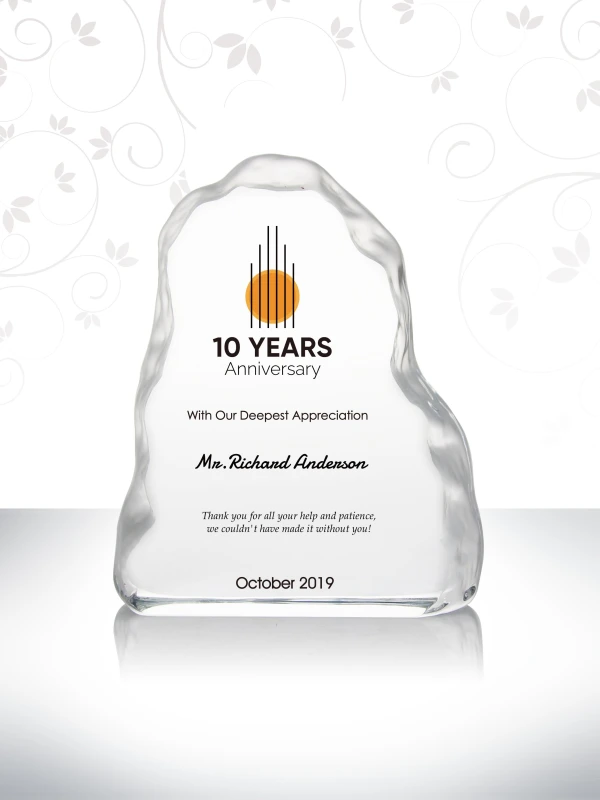 Custom Crystal 10 Years Anniversary Gift for Music Teacher