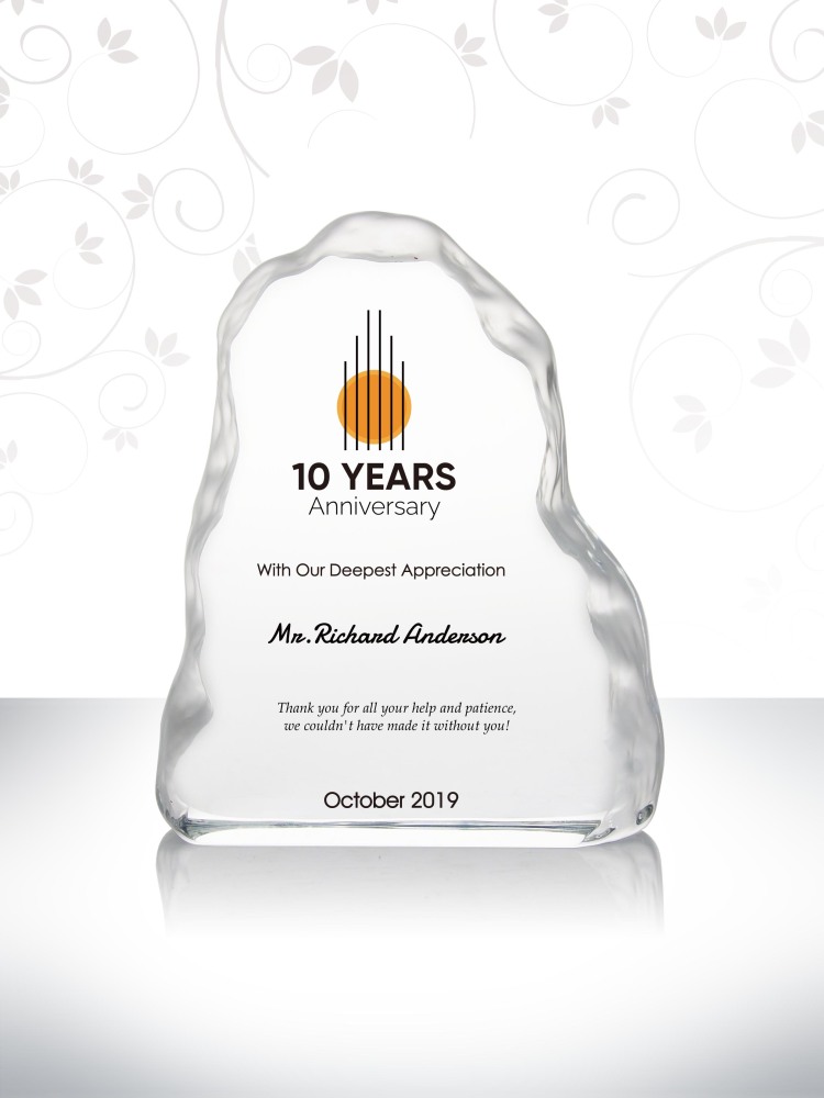 Custom Crystal 10 Years Anniversary Gift for Music Teacher