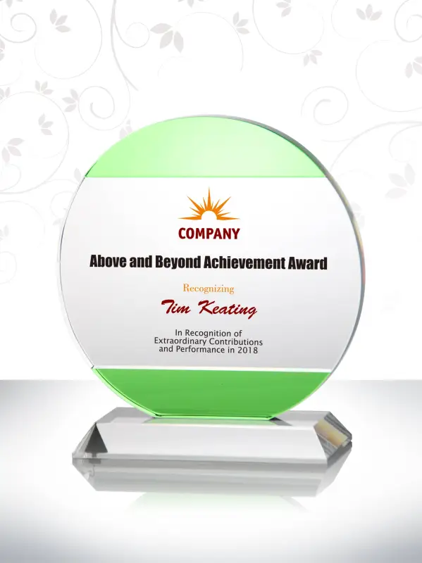 Above and Beyond Award Trophy
