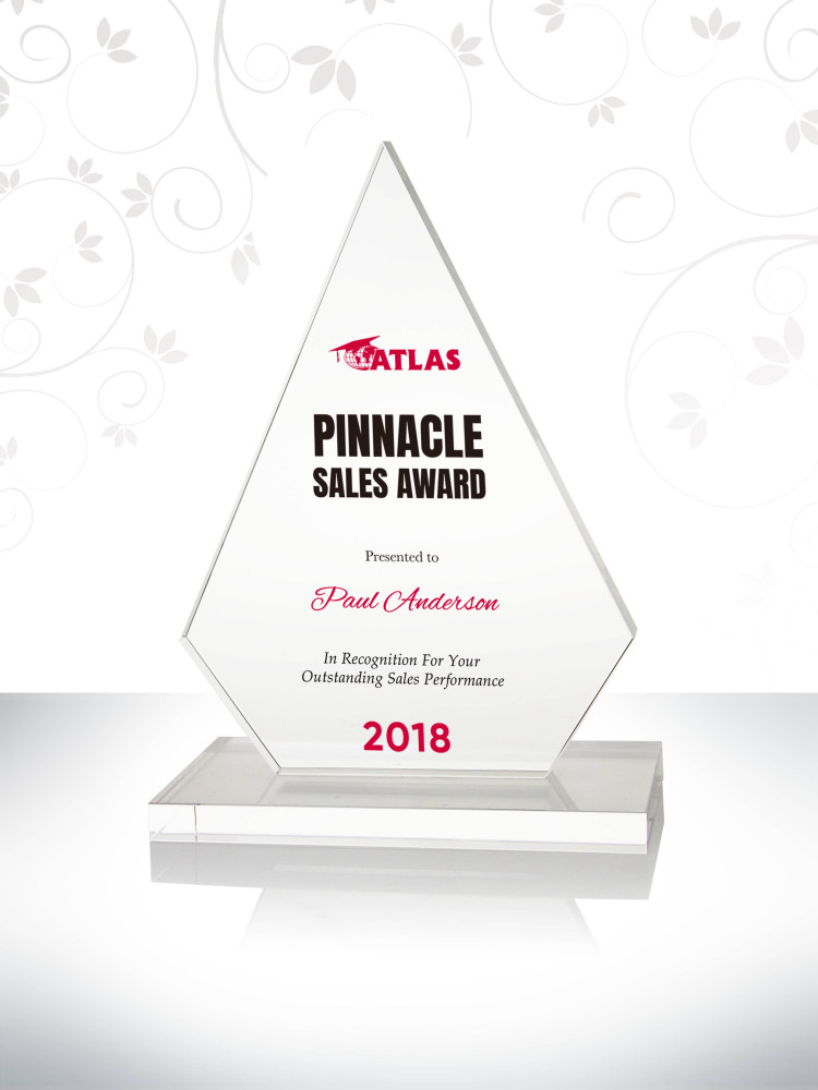 Crystal Pinnacle Sales Awards Gift