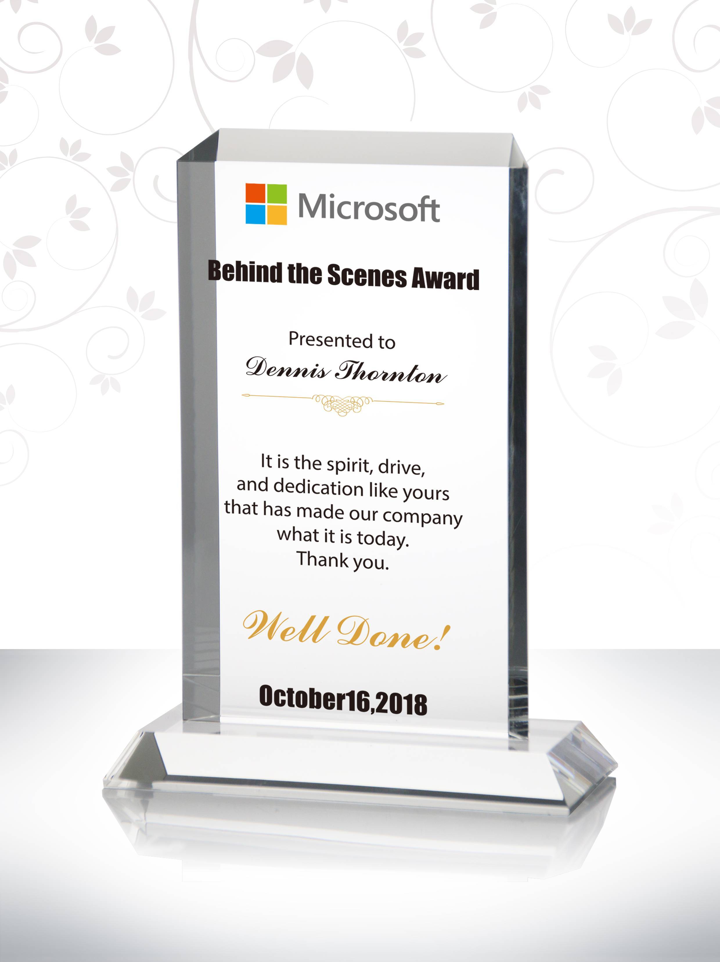 Behind the Scenes Award